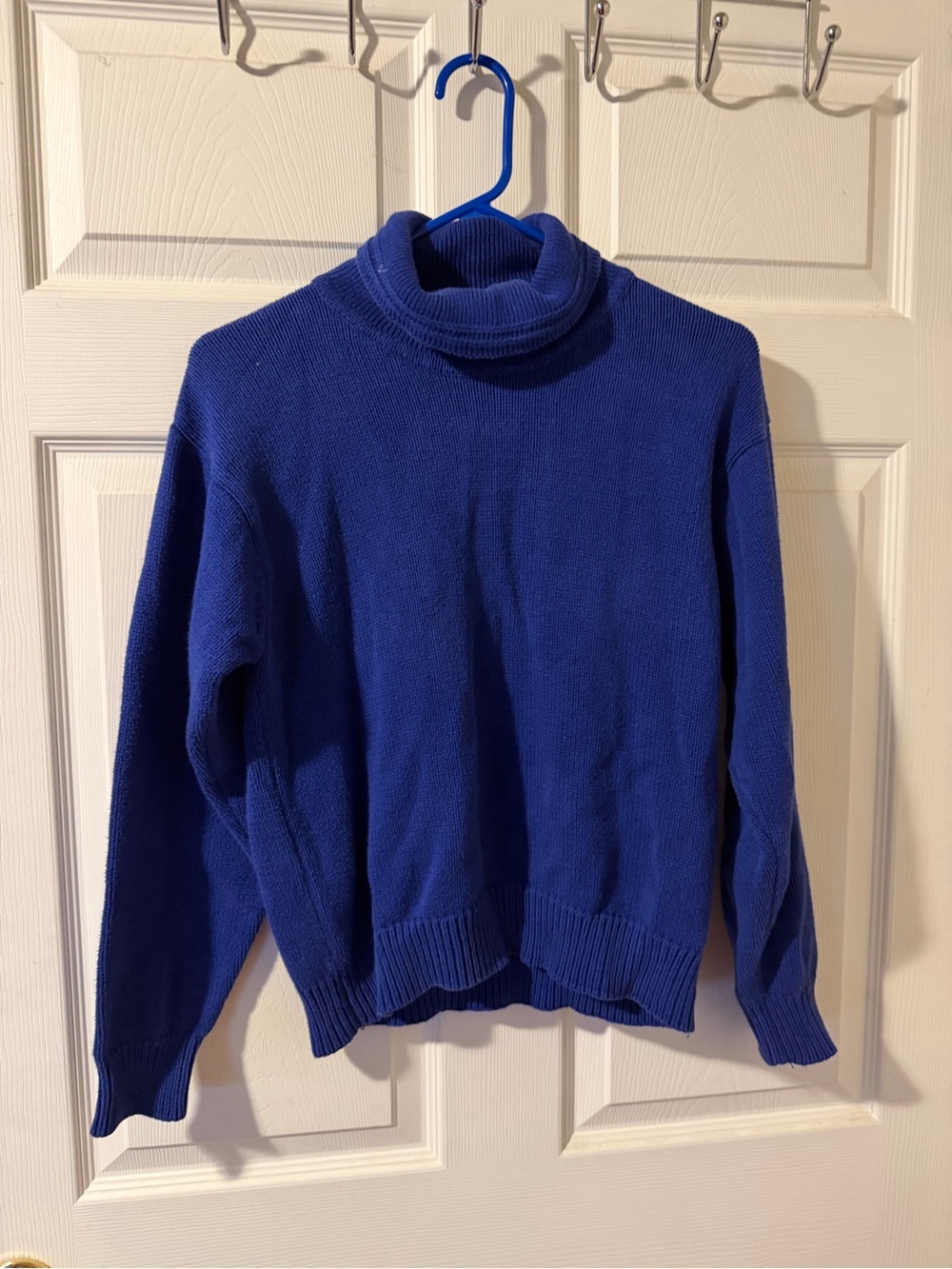 Vintage Talbots Blue Turtleneck Sweater - Women's Cozy Knit